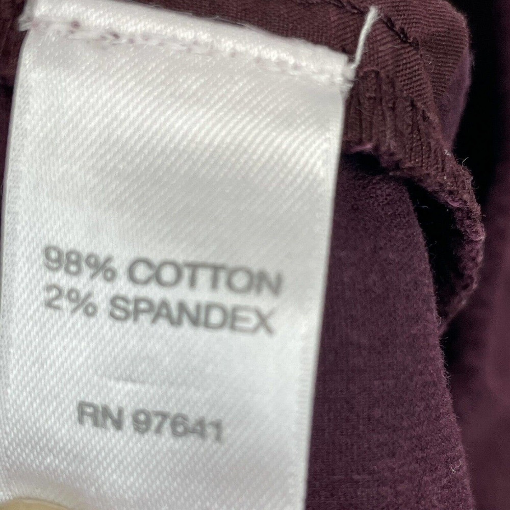 J Jill Purple Red Pull-On corduroy Pants Elastic Waist Size 14 - Picture 9 of 9